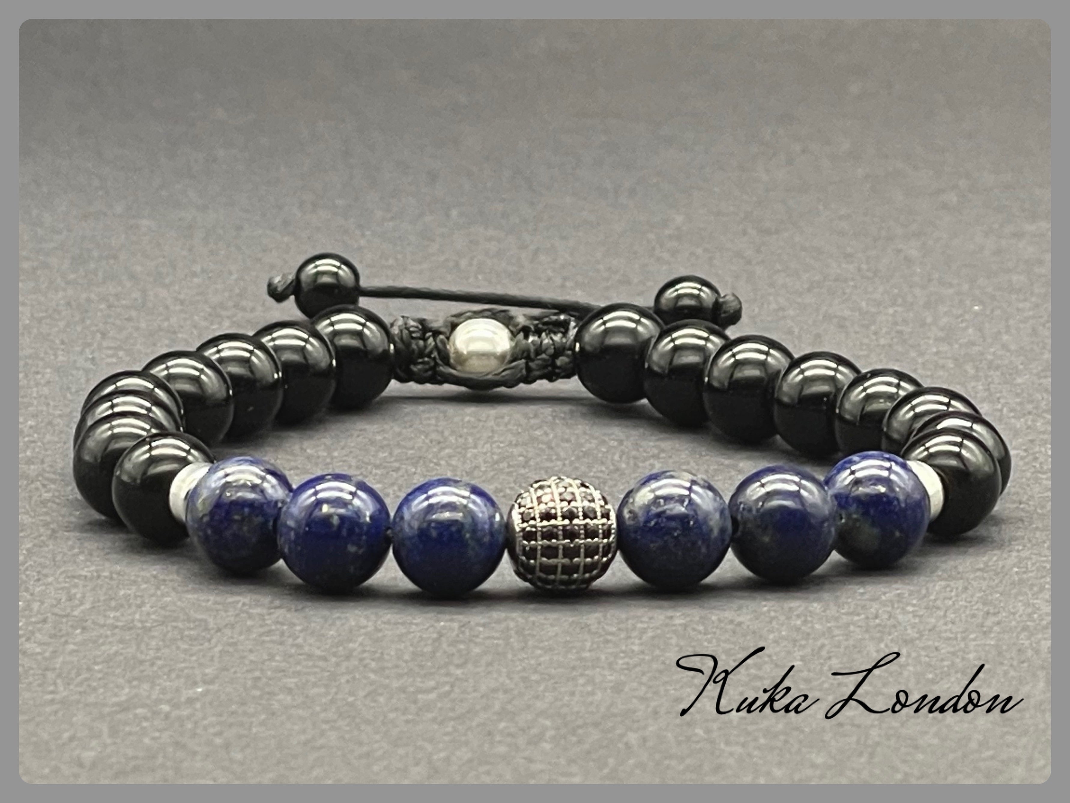 SriSatymev Lapis Lazuli 8mm Round Bead Bracelet