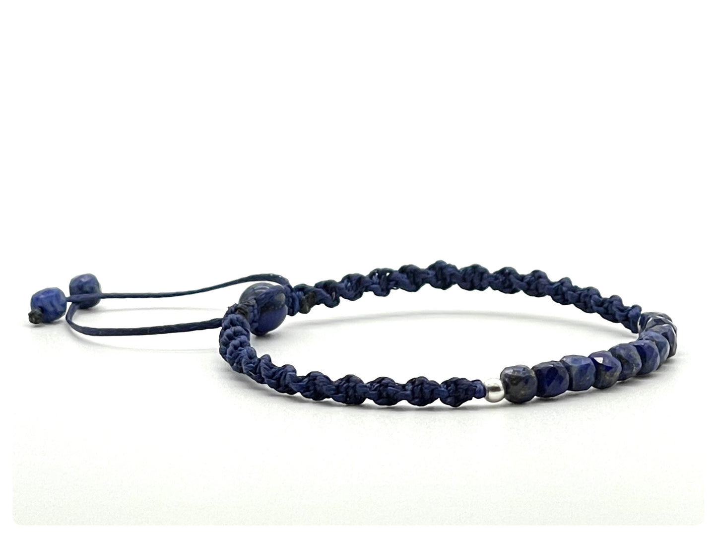 Lapis Lazuli Gemstone Bracelet 4mm-Dainty